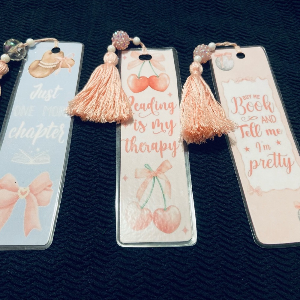 Set of Decorative Bookmarks with Tassels